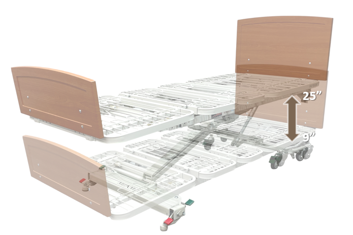 Med-Mizer Retract-F Retractabed Expandable Width Hi-Lo Bed Set - Image 12