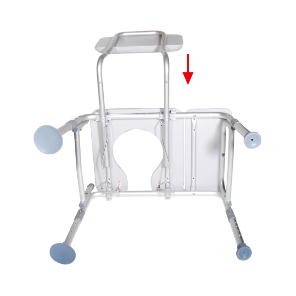Drive Medical Padded Seat Transfer Bench with Commode Opening