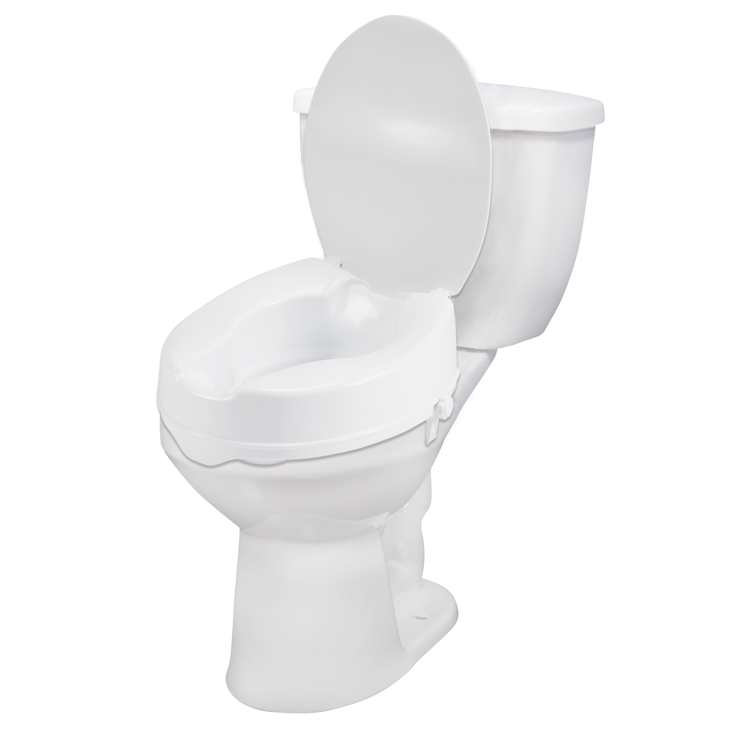 Drive Medical Raised Toilet Seat with Lock and Lid - Standard Seat - 4" - Image 4
