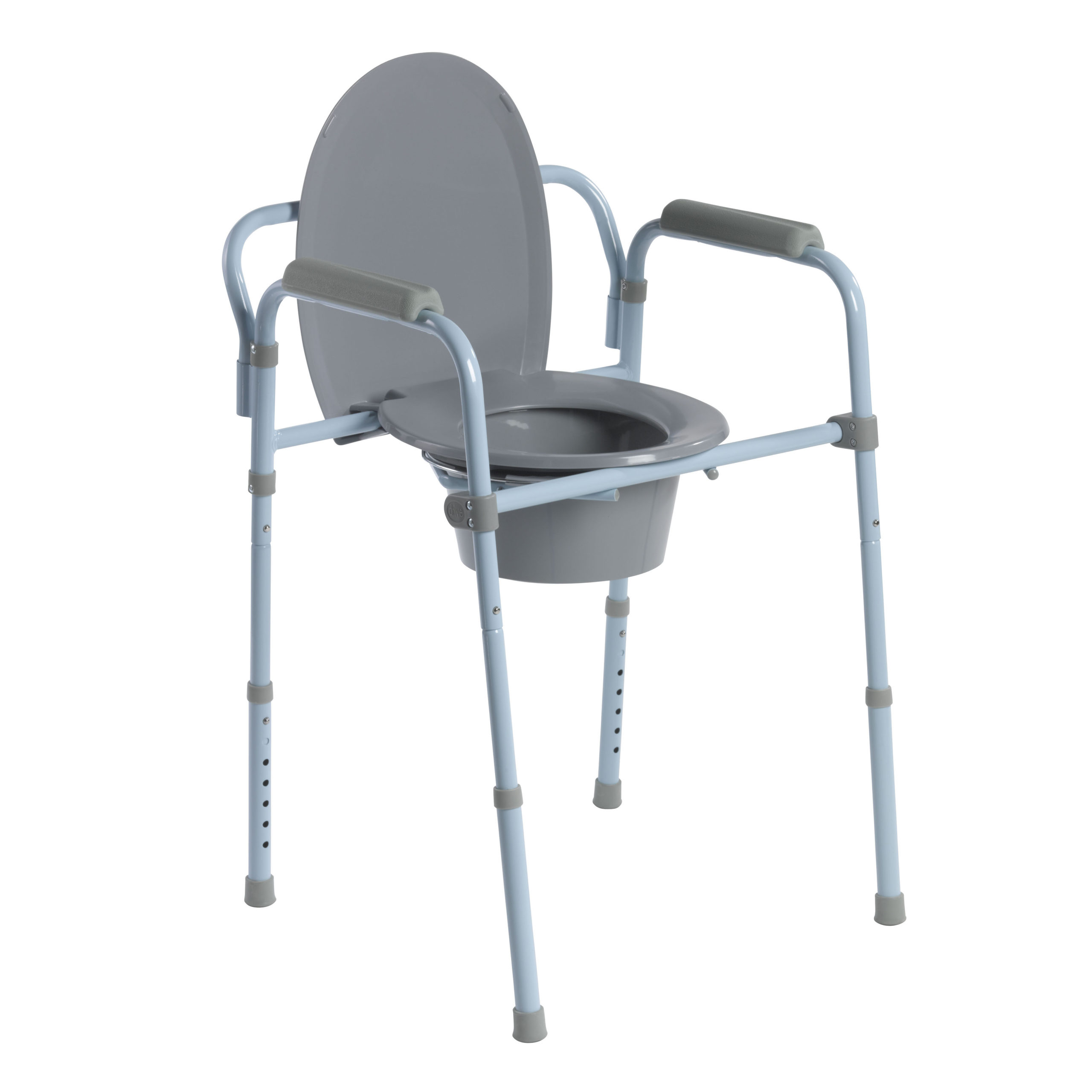Drive Medical Folding Steel Commode - Image 2