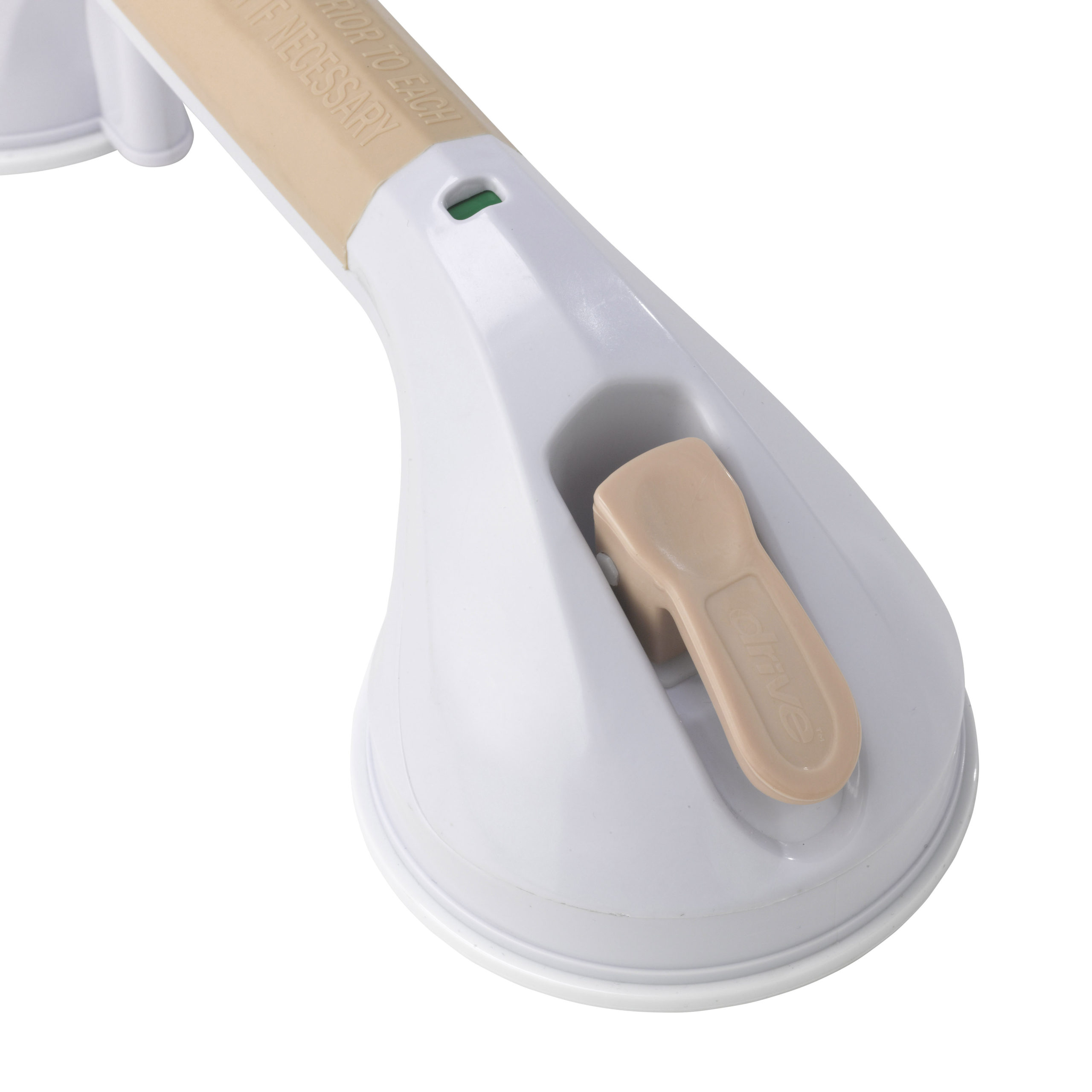 Drive Medical Suction Cup Grab Bar - 12" - White and Beige - Image 6