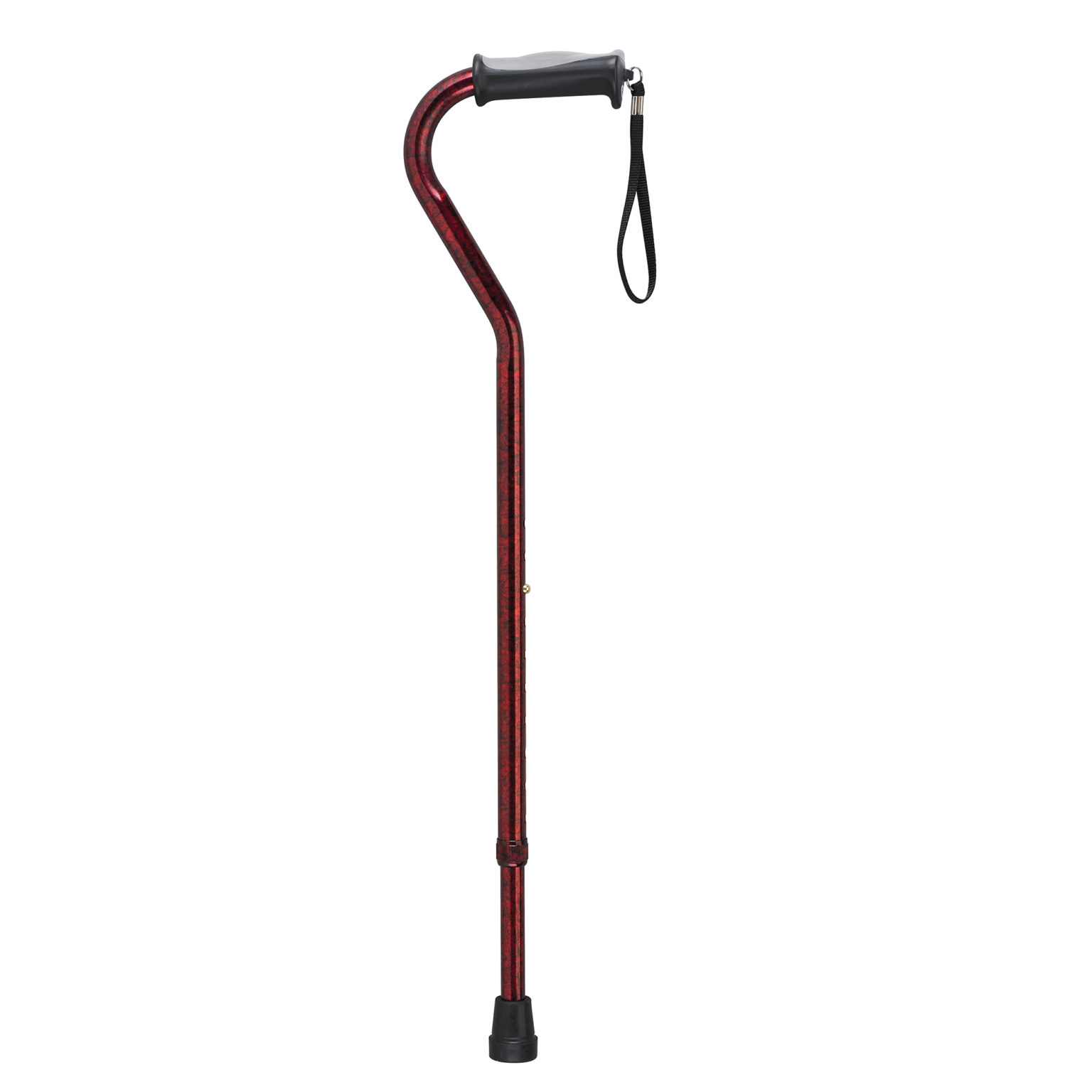 Drive Medical Adjustable Height Offset Handle Cane with Gel Hand Grip