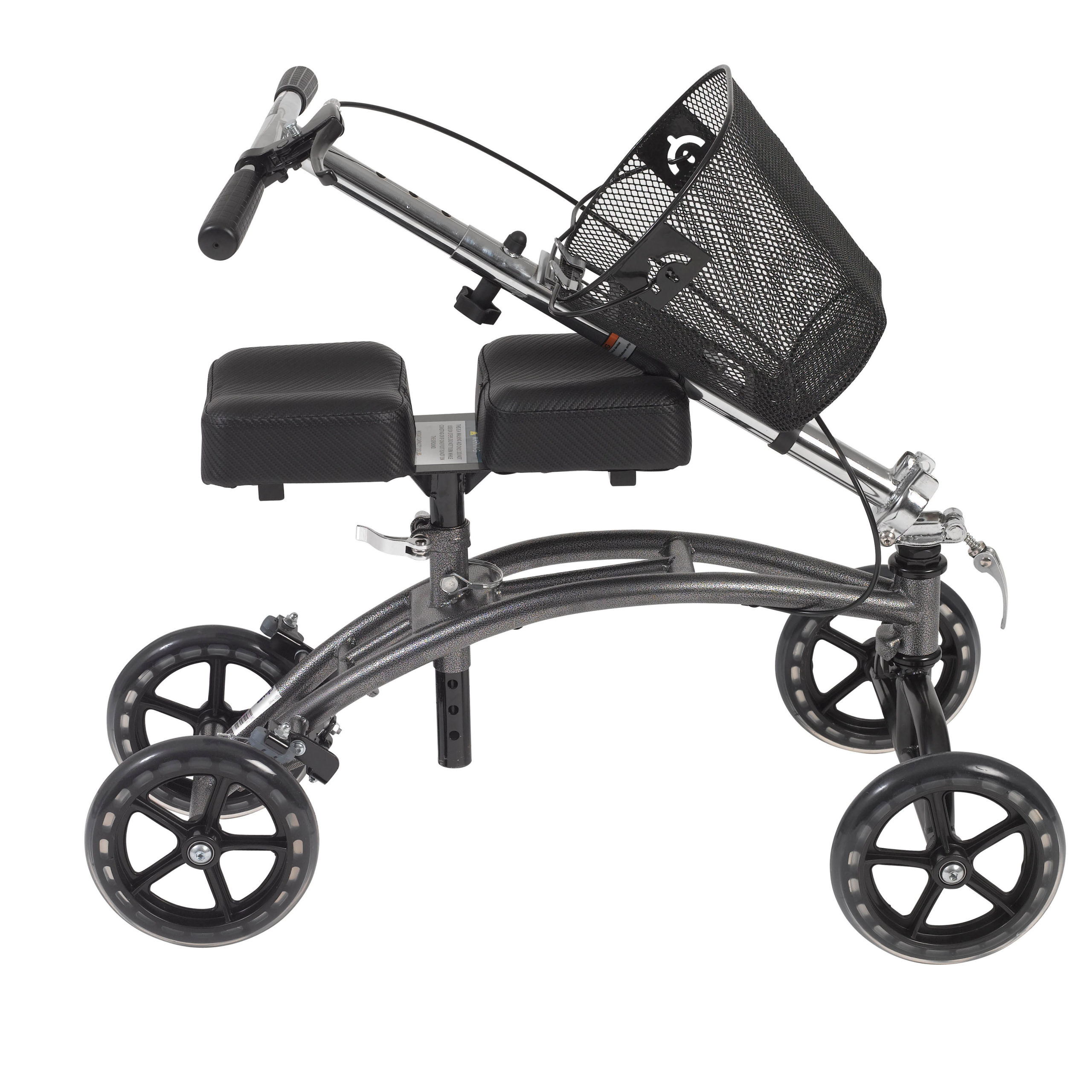 Drive Medical Dual Pad Steerable Knee Walker Knee Scooter with Basket -  Alternative to Crutches