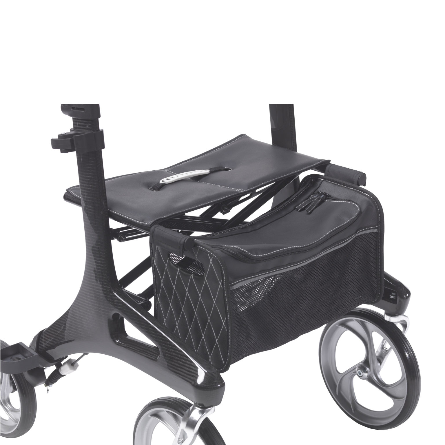 Drive Medical Nitro Elite CF Carbon Fiber Rollator Rolling Walker Black