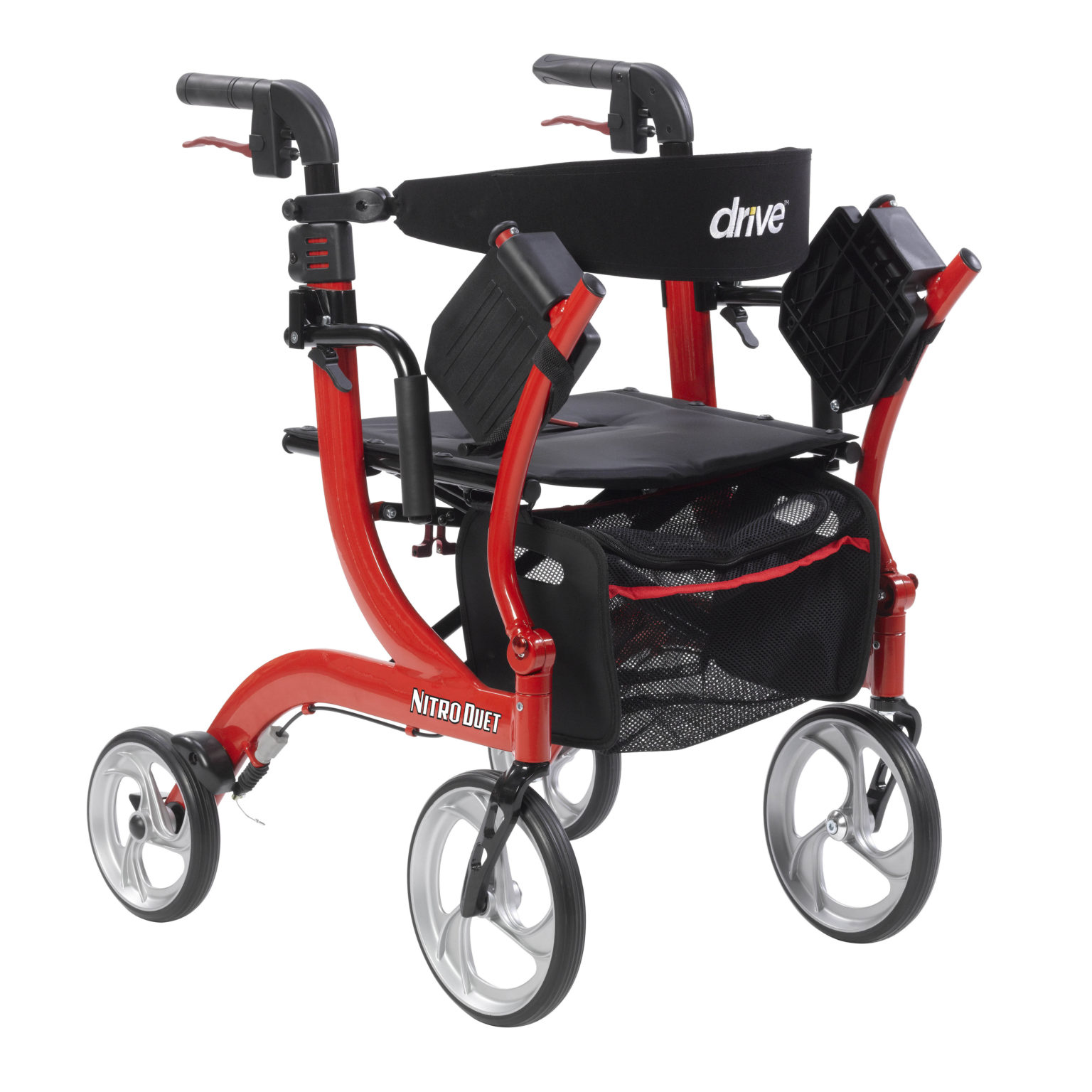 Drive Medical Nitro Duet Dual Function Transport Wheelchair and