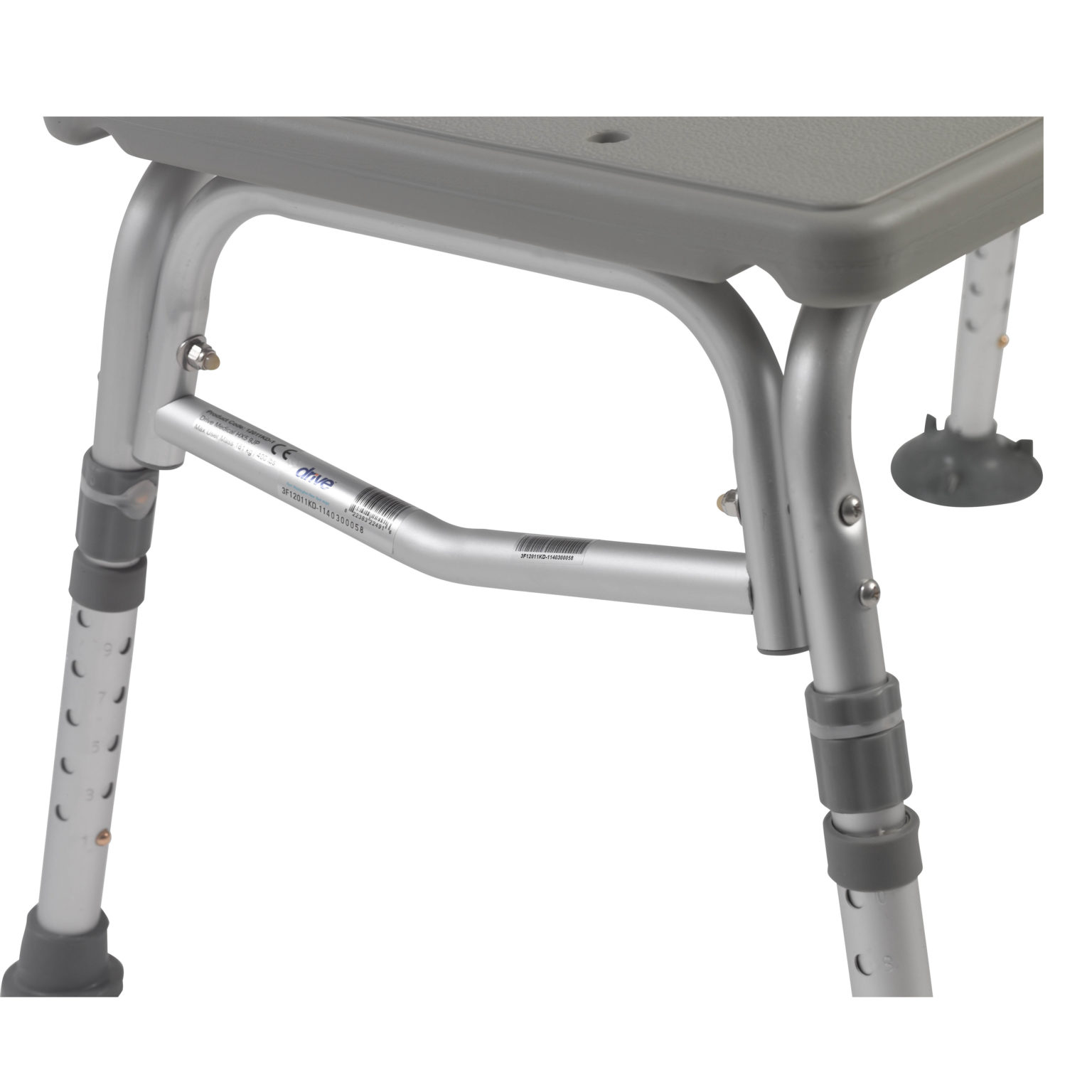 Drive Medical Plastic Tub Transfer Bench with Adjustable Backrest
