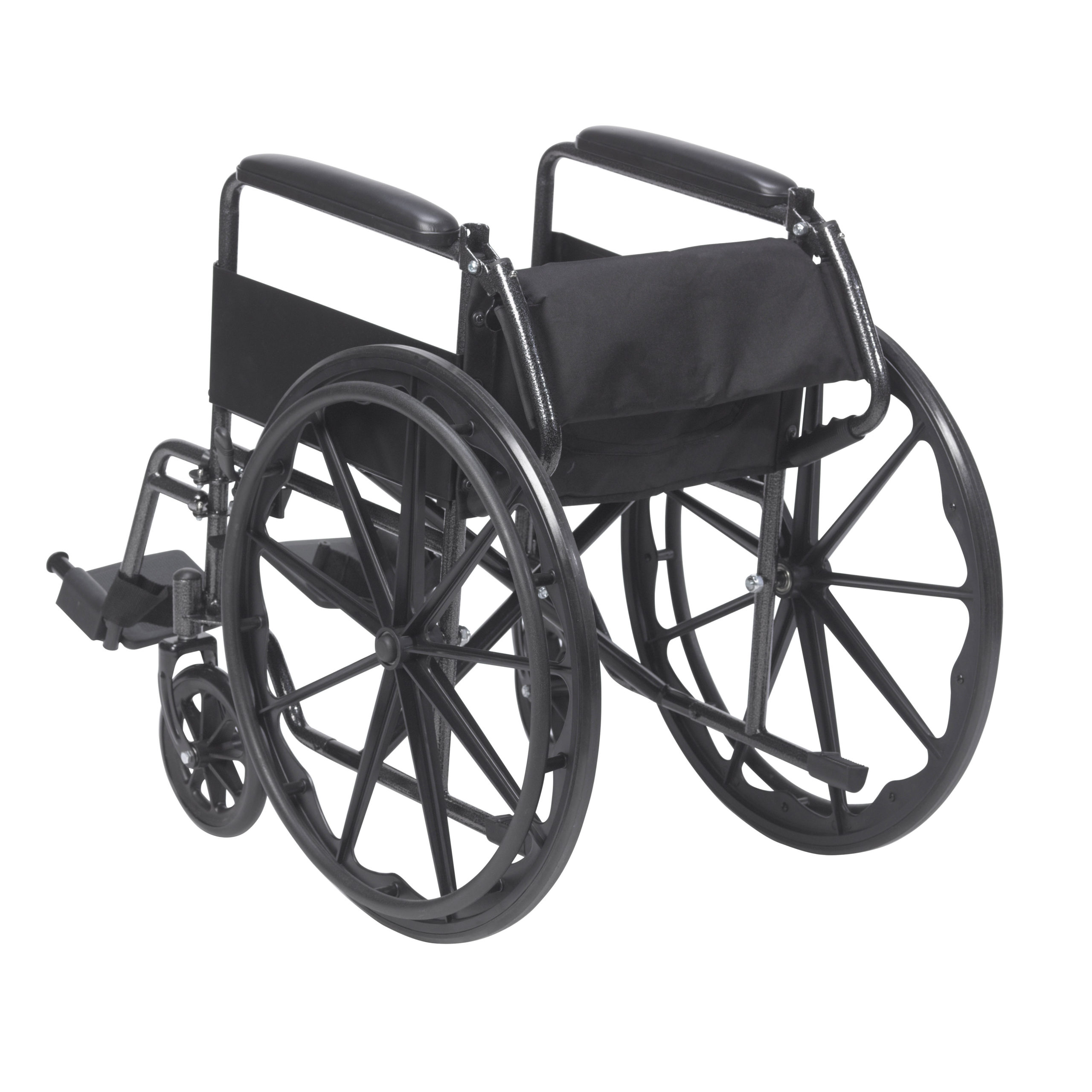 Drive Medical Silver Sport 1 Wheelchair with Full Arms and Swing away Removable  Footrest