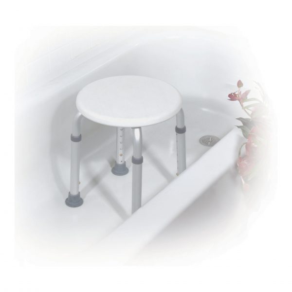 Drive Medical Adjustable Height Bath Stool - White - Image 2