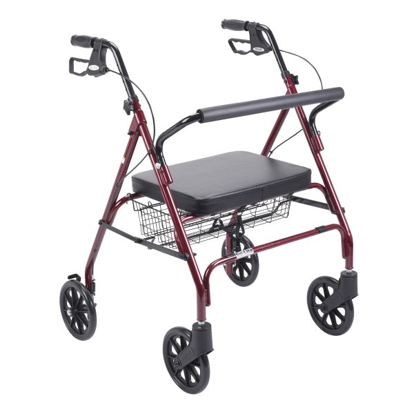 Drive Medical Go-Lite Bariatric Steel Rollator Walker - Image 2