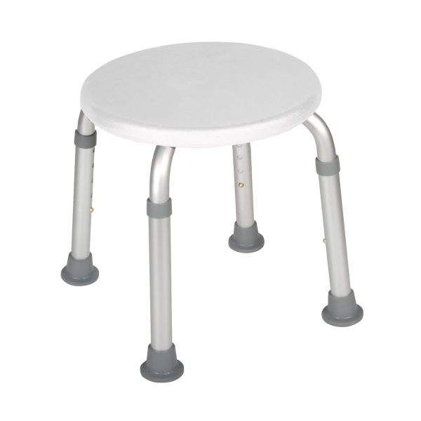 Drive Medical Adjustable Height Bath Stool - White