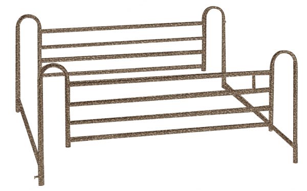 Drive Medical Full Length Hospital Bed Side Rails - 1 Pair