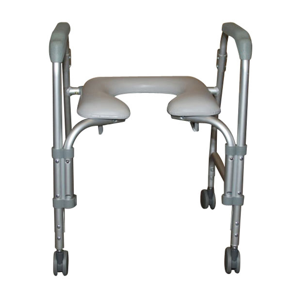 Drive Medical Aluminum Shower Chair and Commode with Casters - Image 5