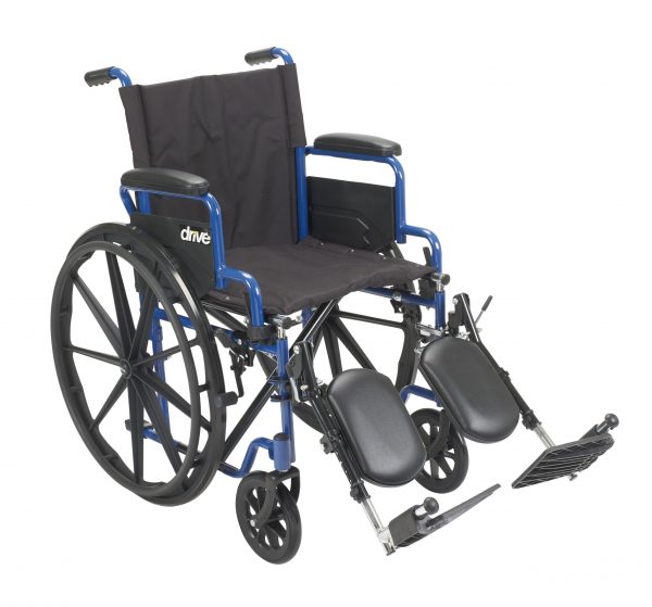 Drive Medical Blue Streak Wheelchair with Flip Back Desk Arms - Image 6