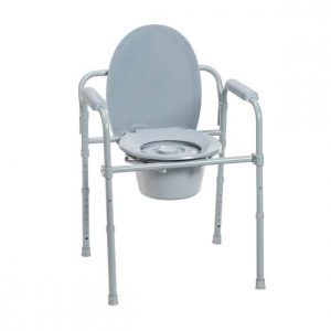 Folding steel commode - Drive Medical RTL11158KDR