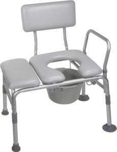 padded transfer bench commode