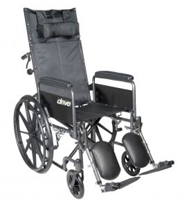 Drive Medical Silver Sport Reclining Wheelchair-min