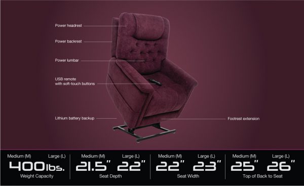 VivaLIFT! PLR-958 Legacy Lift Chair Specifications