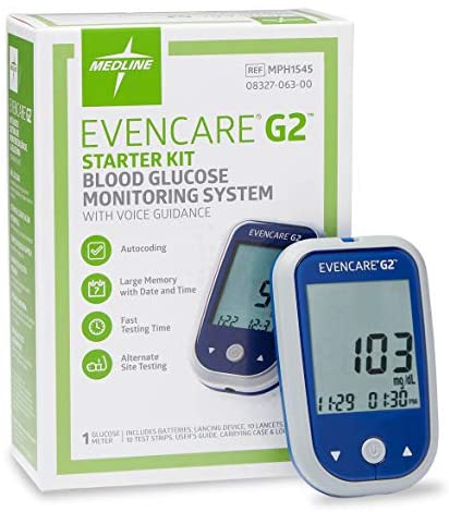 EVENCARE G2 Blood Glucose Monitoring System Starter Kit