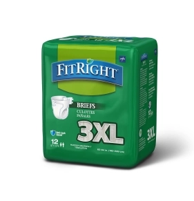 FitRight 3XL Cloth-Like Adult Incontinence Briefs
