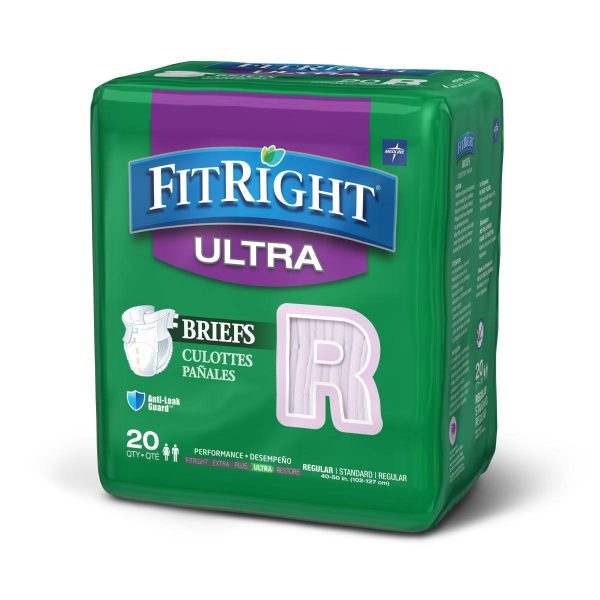 FitRight Ultra Cloth-Like Adult Incontinence Briefs