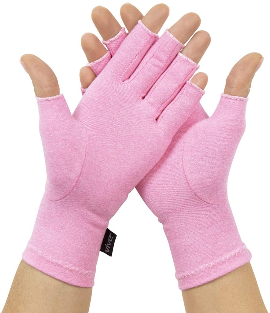 Vive Health Light Pink Arthritis Gloves | HomeCare Hospital Beds