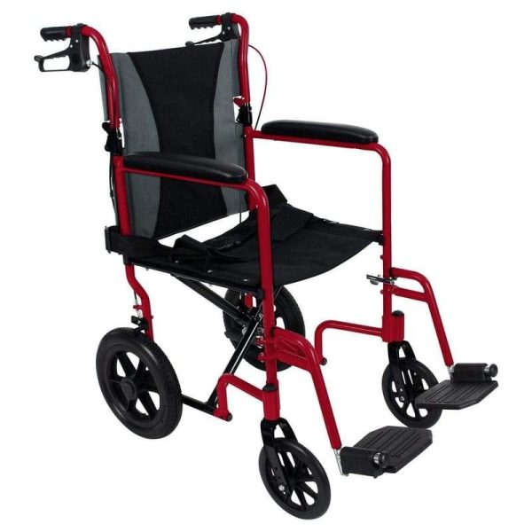 Vive Health Transport Wheelchair red