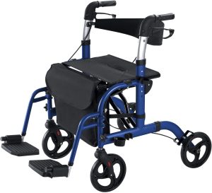 vive health Wheelchair Rollator blue'