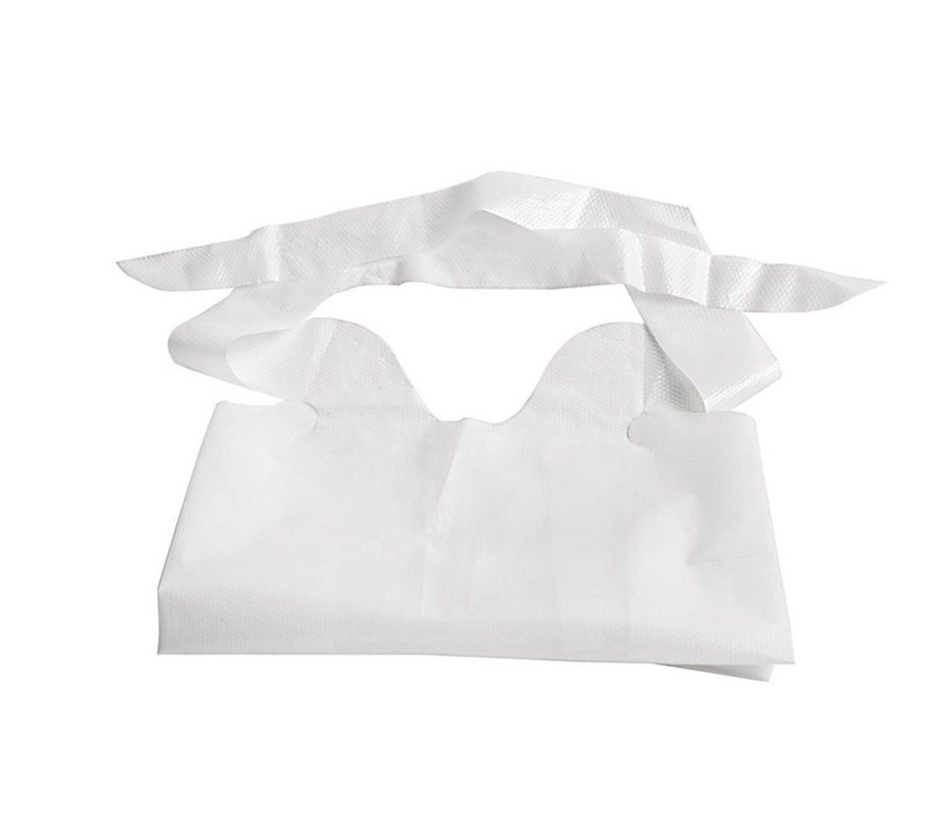 Tie-On Disposable Waterproof Plastic Bibs